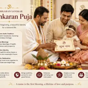 Namkaran Puja baby naming ceremony with pandit and family